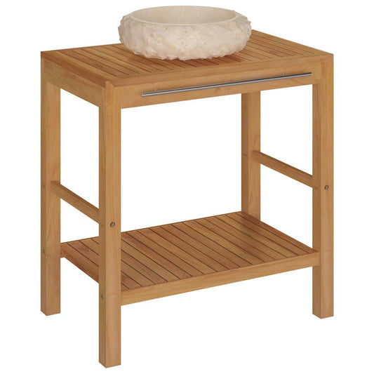 Bathroom Vanity Cabinet Solid Teak with Sink Marble Cream Bathroom Vanity Cabinet Solid Teak with Sink Marble Cream