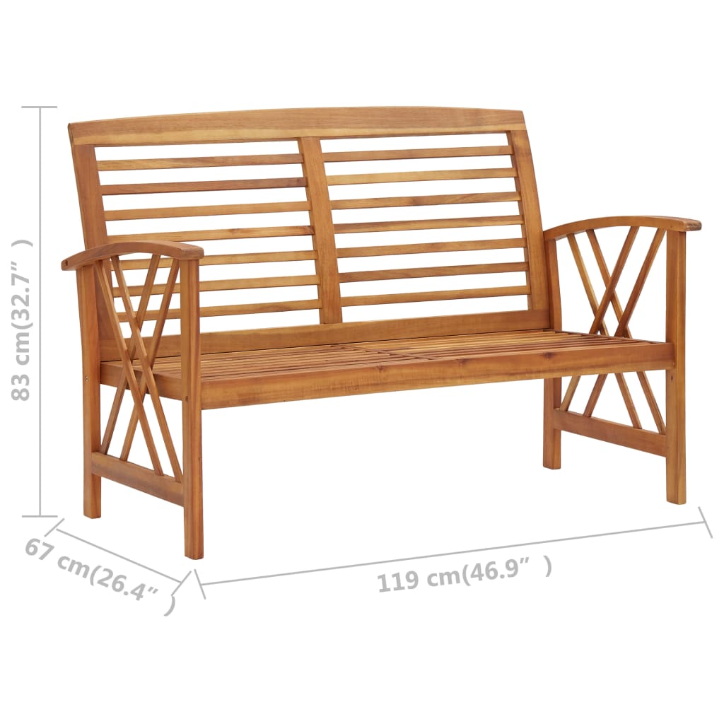 Garden Lounge Set | Brown | Solid acacia wood | Medium | Durable