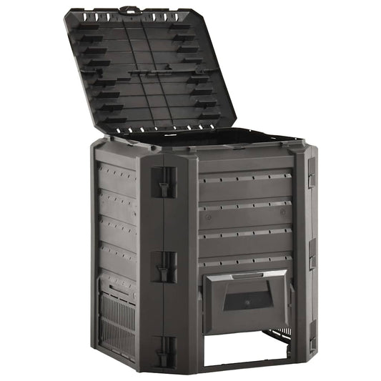 312272 vidaXL Garden Composter Black 380 L 312272 vidaXL Garden Composter Black 380 L