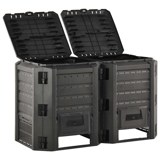 312273 vidaXL Garden Composter Black 800 L 312273 vidaXL Garden Composter Black 800 L