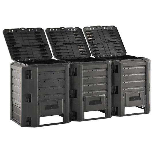 312274 vidaXL Garden Composter Black 1200 L 312274 vidaXL Garden Composter Black 1200 L