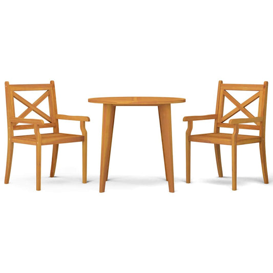 3 Piece Garden Dining Set Solid Wood Acacia 3 Piece Garden Dining Set Solid Wood Acacia