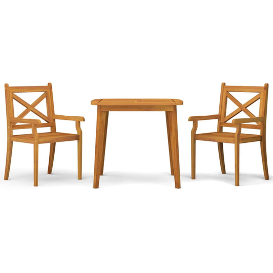 3 Piece Garden Dining Set Solid Wood Acacia 3 Piece Garden Dining Set Solid Wood Acacia