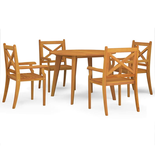 5 Piece Garden Dining Set Solid Wood Acacia 5 Piece Garden Dining Set Solid Wood Acacia
