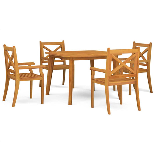 5 Piece Garden Dining Set Solid Wood Acacia 5 Piece Garden Dining Set Solid Wood Acacia