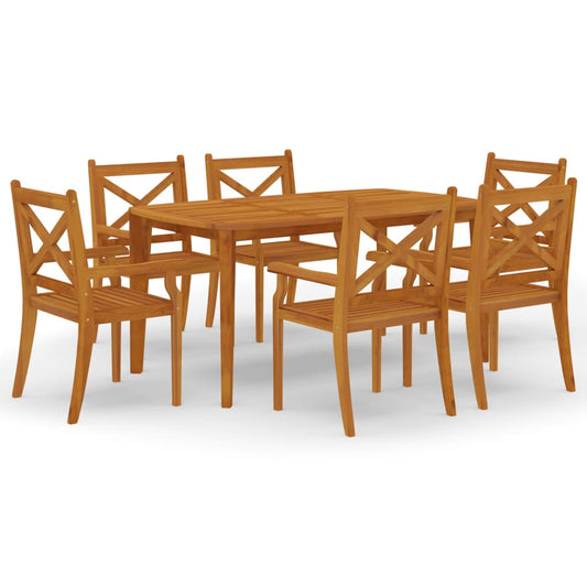 Garden Dining Set | Brown | Solid Acacia wood | Large | Seats Many Garden Dining Set | Brown | Solid Acacia wood | Large | Seats Many