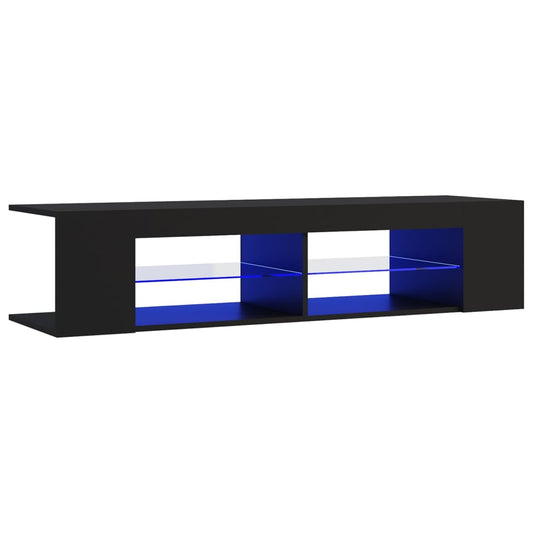 TV Cabinet with LED Lights Black 135x39x30 cm TV Cabinet with LED Lights Black 135x39x30 cm