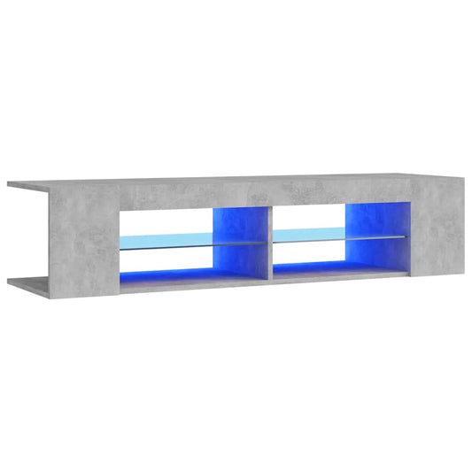 804233 vidaXL TV Cabinet with LED Lights Concrete Grey 135x39x30 cm 804233 vidaXL TV Cabinet with LED Lights Concrete Grey 135x39x30 cm