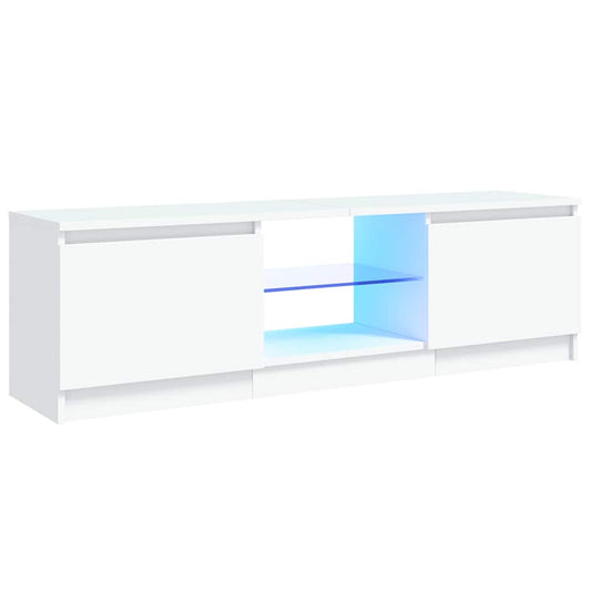 804283 vidaXL TV Cabinet with LED Lights White 120x30x36 cm 804283 vidaXL TV Cabinet with LED Lights White 120x30x36 cm