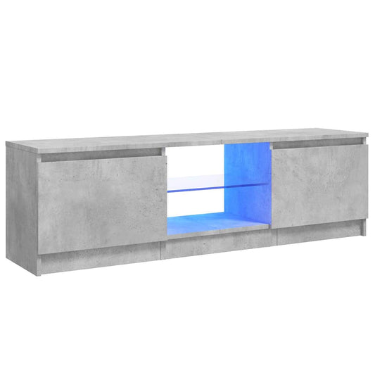 804287 vidaXL TV Cabinet with LED Lights Concrete Grey 120x30x36 cm 804287 vidaXL TV Cabinet with LED Lights Concrete Grey 120x30x36 cm