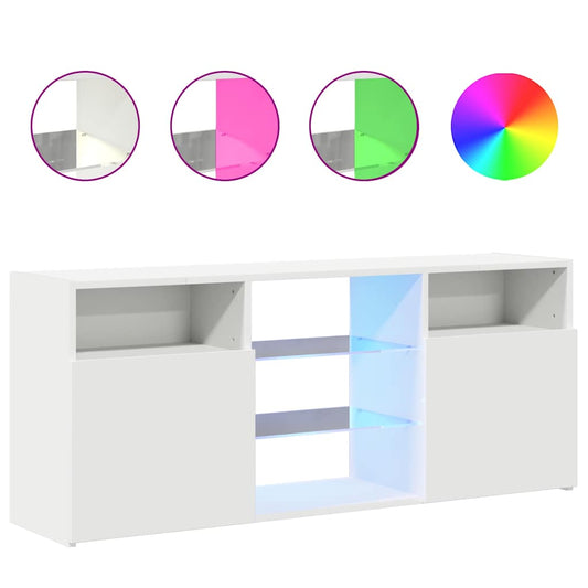 804301 vidaXL TV Cabinet with LED Lights White 120x30x50 cm 804301 vidaXL TV Cabinet with LED Lights White 120x30x50 cm