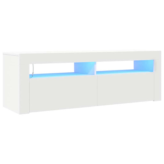 804310 vidaXL TV Cabinet with LED Lights White 120x35x40 cm 804310 vidaXL TV Cabinet with LED Lights White 120x35x40 cm