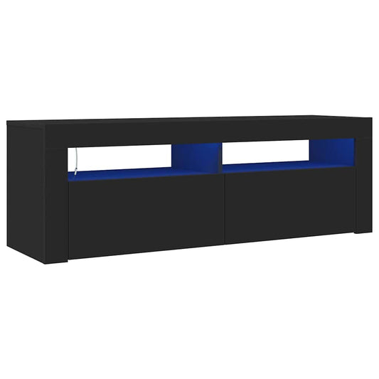 804311 vidaXL TV Cabinet with LED Lights Black 120x35x40 cm 804311 vidaXL TV Cabinet with LED Lights Black 120x35x40 cm