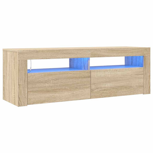 TV Cabinet with LED Lights Sonoma Oak 120x35x40 cm TV Cabinet with LED Lights Sonoma Oak 120x35x40 cm