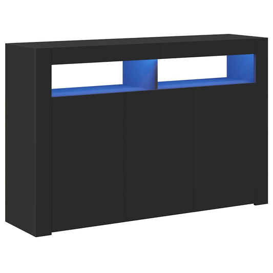 804338 vidaXL Sideboard with LED Lights Black 115,5x30x75 cm 804338 vidaXL Sideboard with LED Lights Black 115,5x30x75 cm