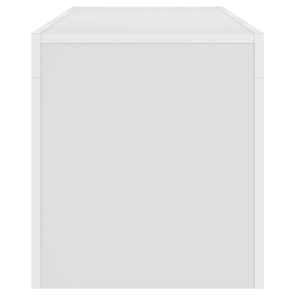 804346 vidaXL TV Cabinet with LED Lights White 120x35x40 cm