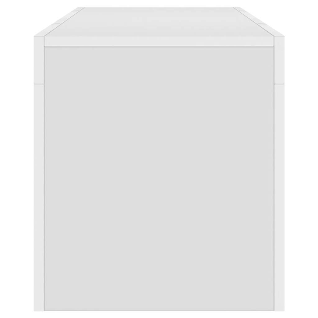 804346 vidaXL TV Cabinet with LED Lights White 120x35x40 cm