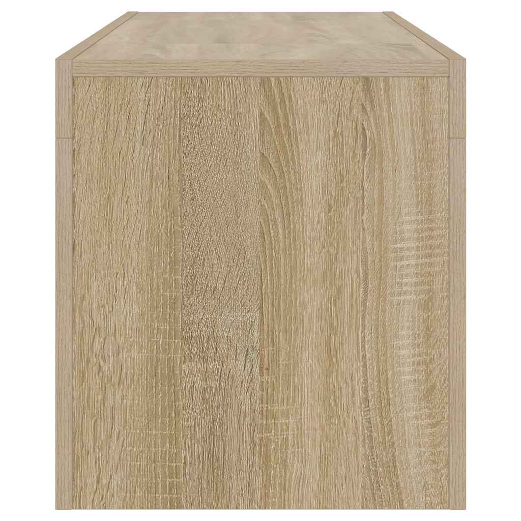804349 vidaXL TV Cabinet with LED Lights Sonoma Oak 120x35x40 cm