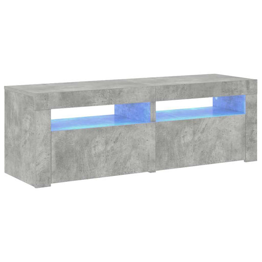 804359 vidaXL TV Cabinet with LED Lights Concrete Grey 120x35x40 cm 804359 vidaXL TV Cabinet with LED Lights Concrete Grey 120x35x40 cm