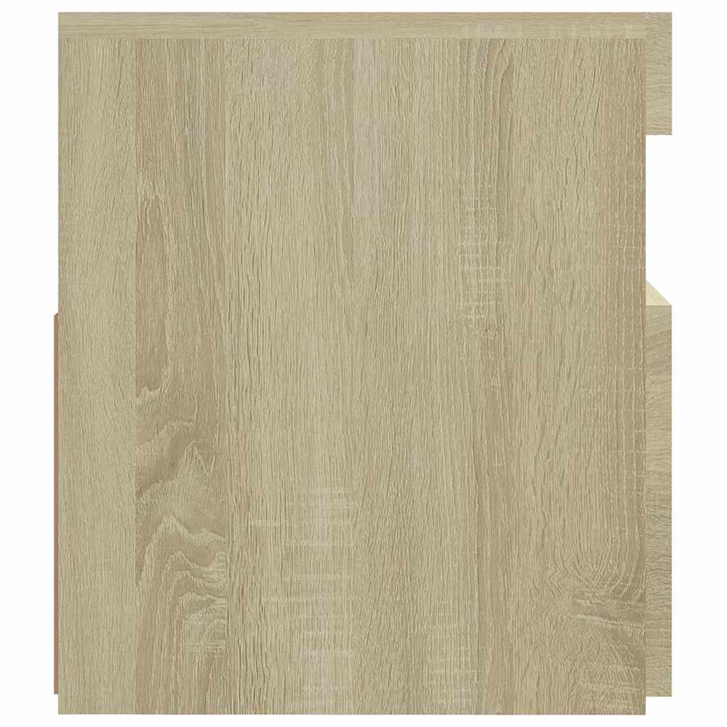 804376 vidaXL TV Cabinet with LED Lights Sonoma Oak 120x35x40 cm