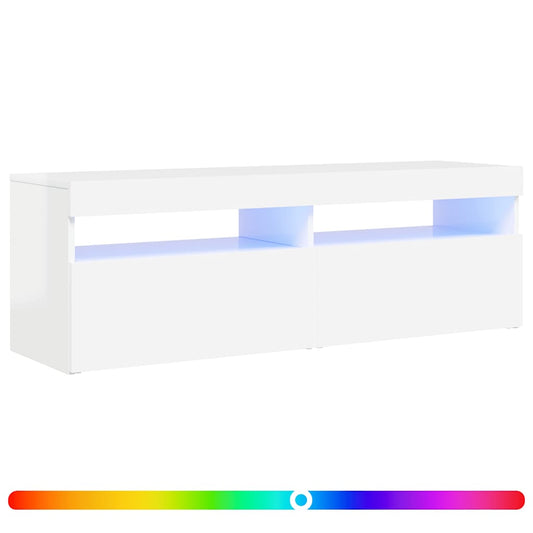 TV Cabinet with LED Lights High Gloss White 120x35x40 cm TV Cabinet with LED Lights High Gloss White 120x35x40 cm