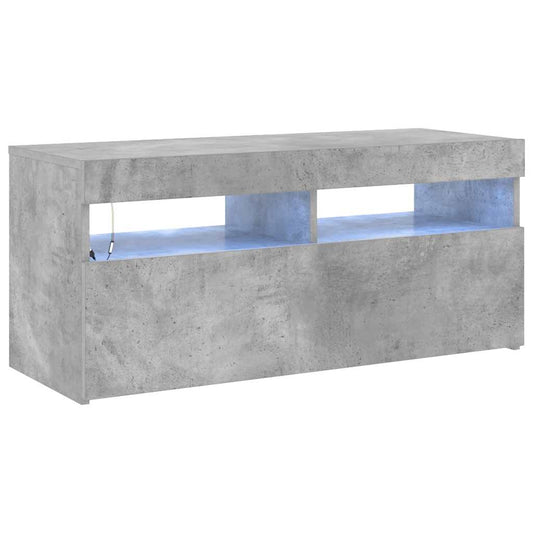 TV Cabinet with LED Lights Concrete Grey 90x35x40 cm TV Cabinet with LED Lights Concrete Grey 90x35x40 cm