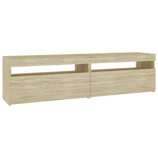 TV Cabinets 2 pcs with LED Lights Sonoma Oak 75x35x40 cm TV Cabinets 2 pcs with LED Lights Sonoma Oak 75x35x40 cm