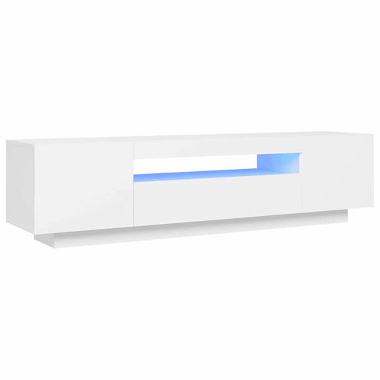 804427 vidaXL TV Cabinet with LED Lights White 160x35x40 cm 804427 vidaXL TV Cabinet with LED Lights White 160x35x40 cm