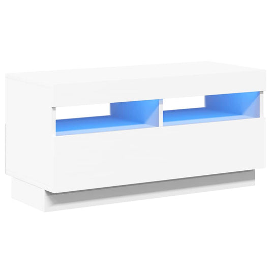 TV Cabinet with LED Lights White 80x35x40 cm TV Cabinet with LED Lights White 80x35x40 cm