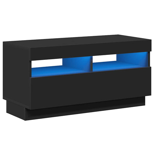 TV Cabinet with LED Lights Black 80x35x40 cm TV Cabinet with LED Lights Black 80x35x40 cm