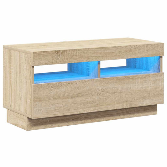 TV Cabinet with LED Lights Sonoma Oak 80x35x40 cm TV Cabinet with LED Lights Sonoma Oak 80x35x40 cm