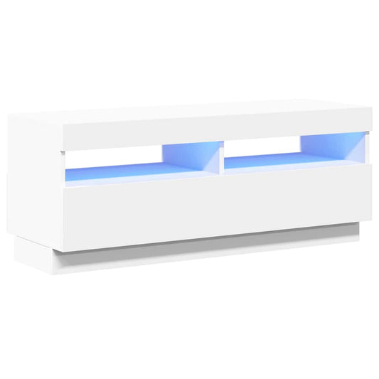 TV Cabinet with LED Lights White 100x35x40 cm TV Cabinet with LED Lights White 100x35x40 cm