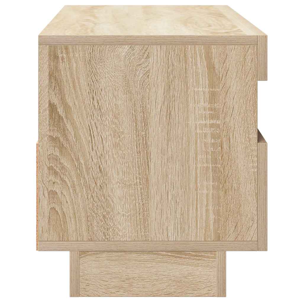 804457 vidaXL TV Cabinet with LED Lights Sonoma Oak 100x35x40 cm