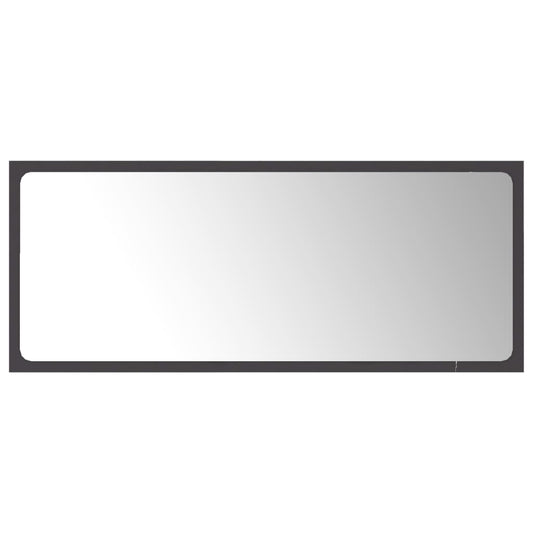 Bathroom Mirror Grey 90x1.5x37 cm Engineered Wood Bathroom Mirror Grey 90x1.5x37 cm Engineered Wood