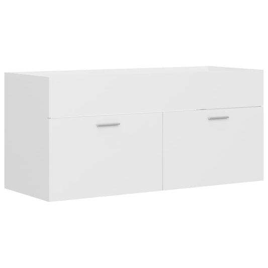 Sink Cabinet White 100x38.5x46 cm Engineered Wood Sink Cabinet White 100x38.5x46 cm Engineered Wood
