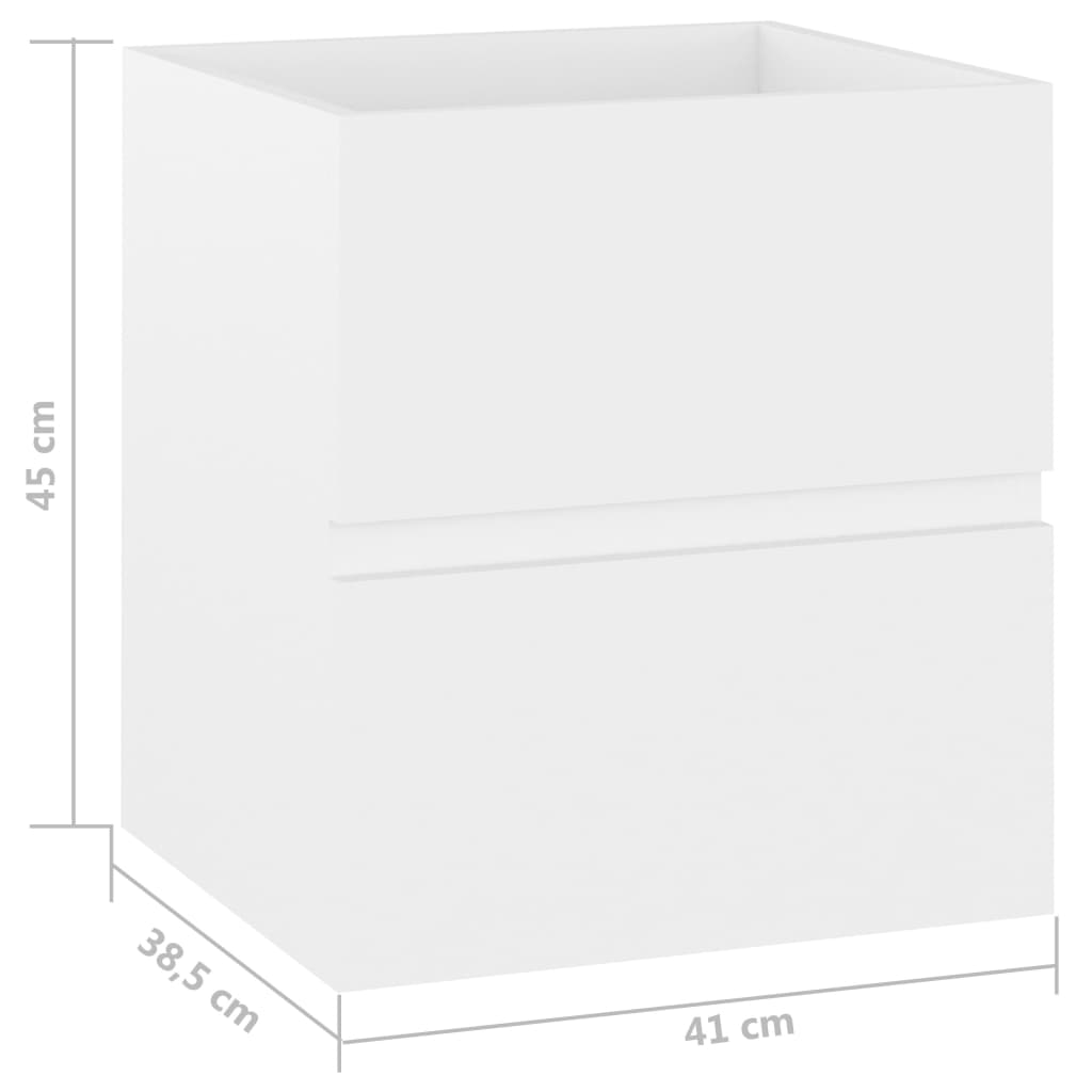 Sink Cabinet | White | Engineered wood | Sink Cabinet | Rectangular