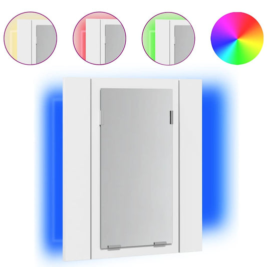 LED Bathroom Mirror Cabinet White 40x12x45 cm Acrylic LED Bathroom Mirror Cabinet White 40x12x45 cm Acrylic