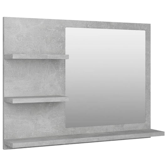 Bathroom Mirror Concrete Grey 60x10.5x45 cm Engineered Wood Bathroom Mirror Concrete Grey 60x10.5x45 cm Engineered Wood