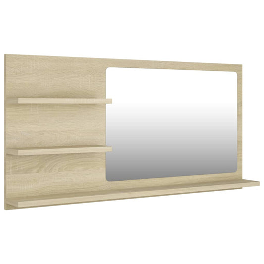 Bathroom Mirror Sonoma Oak 90x10.5x45 cm Engineered Wood Bathroom Mirror Sonoma Oak 90x10.5x45 cm Engineered Wood