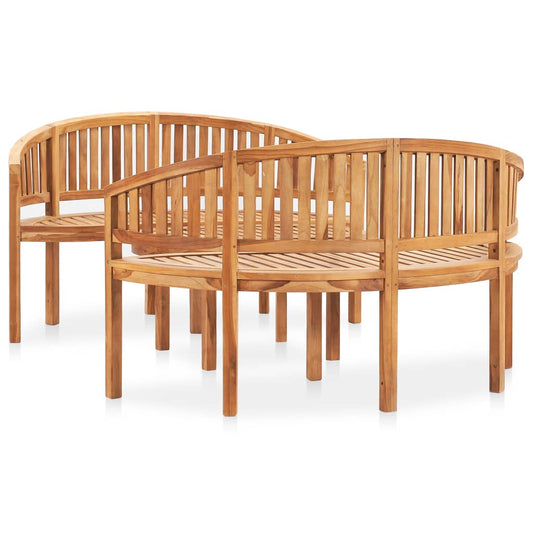 3 Piece Banana Garden Lounge Set Solid Teak Wood 3 Piece Banana Garden Lounge Set Solid Teak Wood
