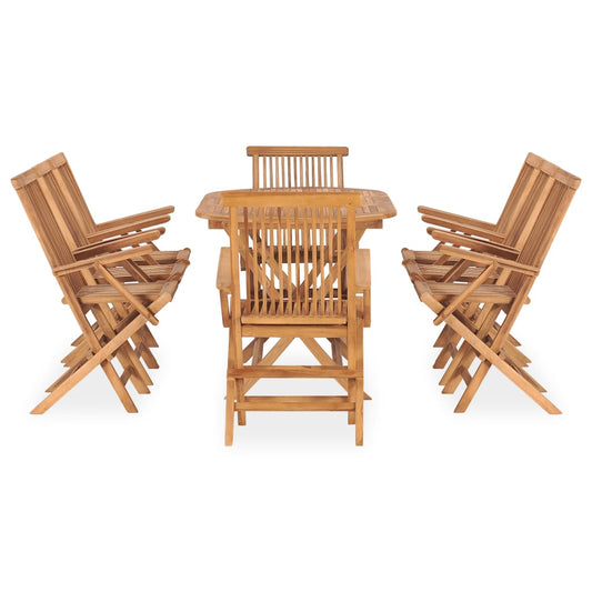 9 Piece Folding Outdoor Dining Set Solid Teak Wood 9 Piece Folding Outdoor Dining Set Solid Teak Wood