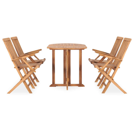 Outdoor Dining Set | Natural Teak | Solid teak wood | Medium | Foldable Outdoor Dining Set | Natural Teak | Solid teak wood | Medium | Foldable