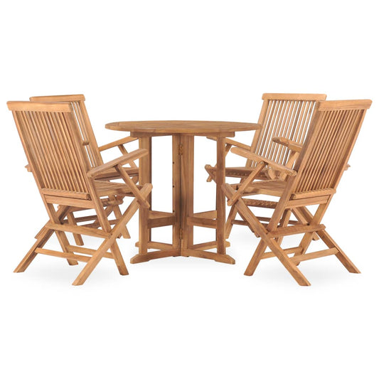 5 Piece Folding Outdoor Dining Set Solid Teak Wood 5 Piece Folding Outdoor Dining Set Solid Teak Wood