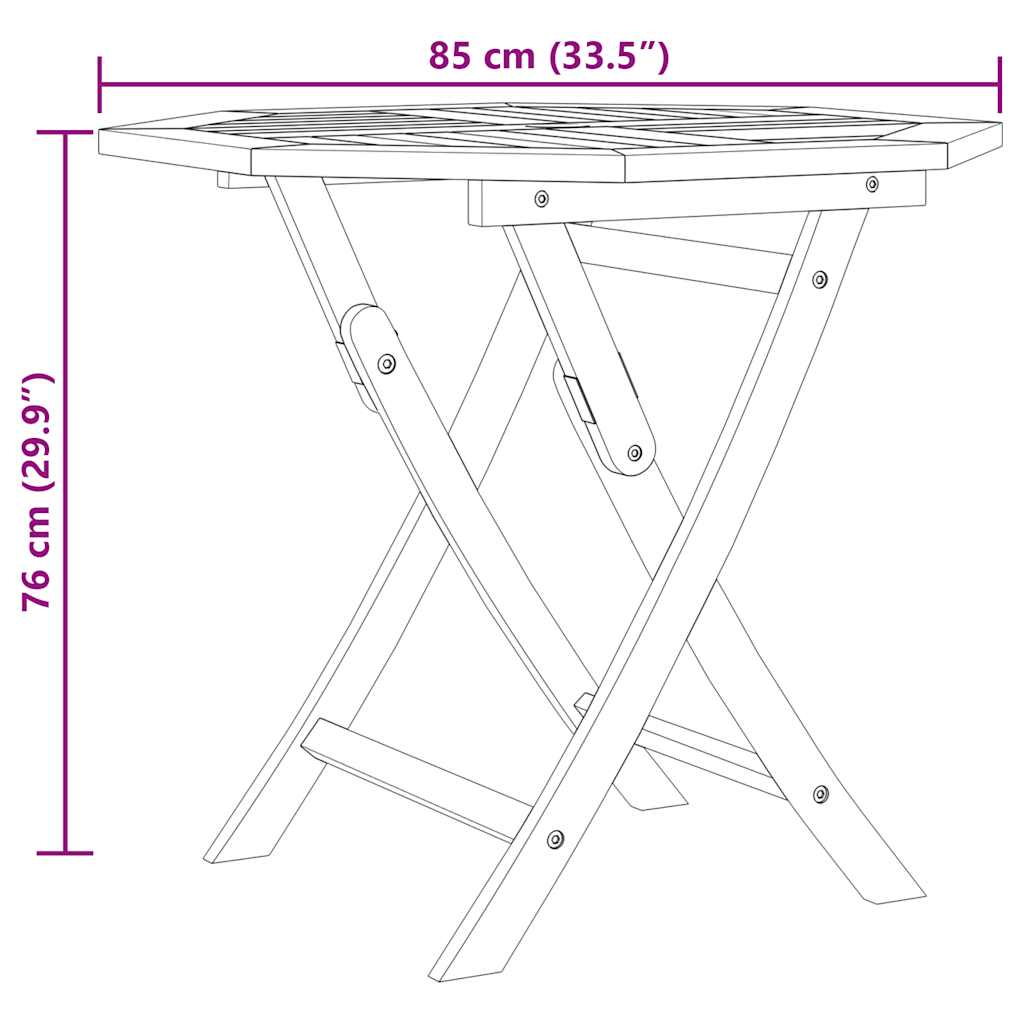 3059581 vidaXL 5 Piece Garden Dining Set Solid Teak Wood (47418+43040)