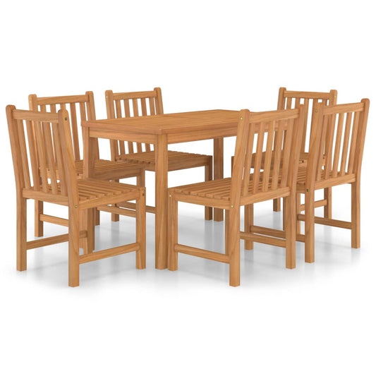 7 Piece Garden Dining Set 120x70 cm Solid Teak Wood 7 Piece Garden Dining Set 120x70 cm Solid Teak Wood
