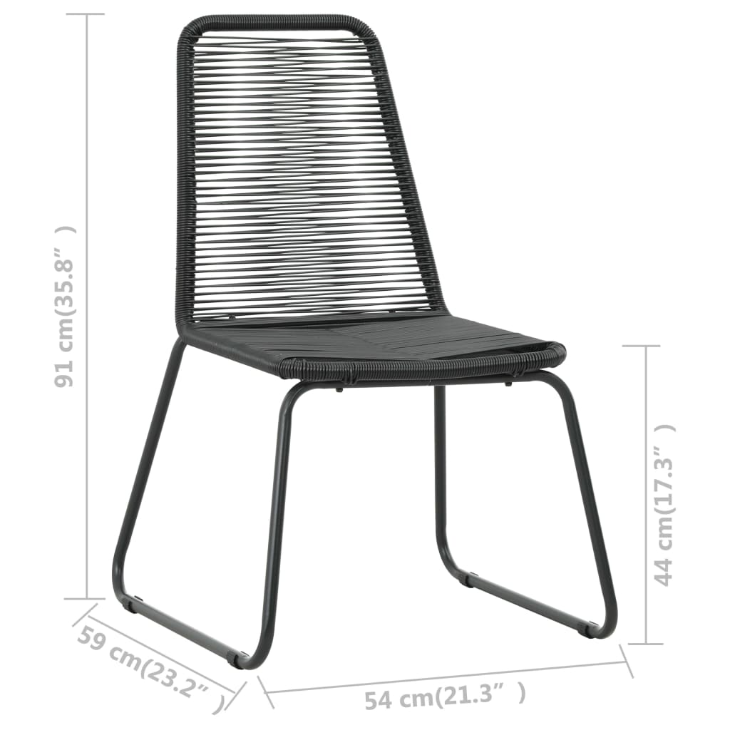 Dining Set | Black | WPC, Aluminium, PVC Rattan, Steel | 9-piece set