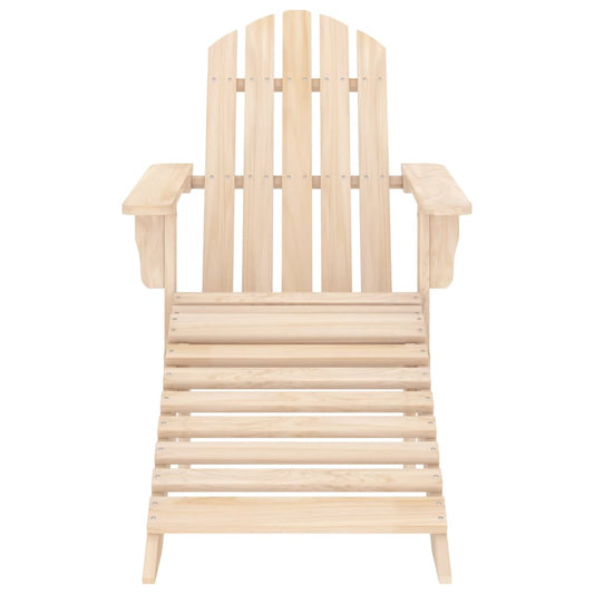 Garden Adirondack Chair with Ottoman Solid Fir Wood Garden Adirondack Chair with Ottoman Solid Fir Wood