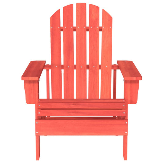 Garden Adirondack Chair Solid Fir Wood Red Garden Adirondack Chair Solid Fir Wood Red