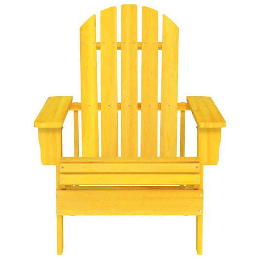 Garden Adirondack Chair Solid Fir Wood Yellow Garden Adirondack Chair Solid Fir Wood Yellow