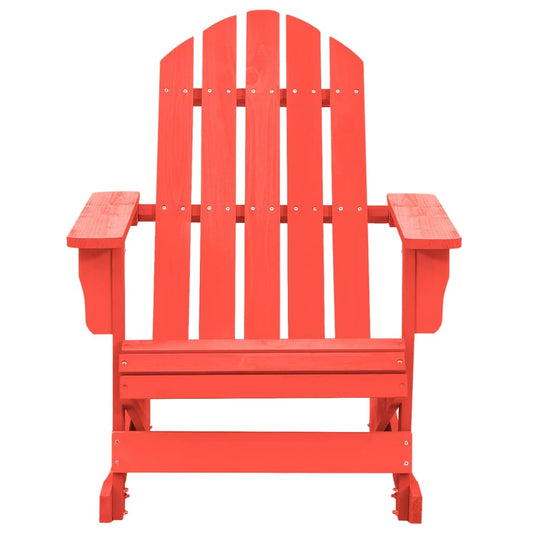 Garden Rocking Adirondack Chair Solid Fir Wood Red Garden Rocking Adirondack Chair Solid Fir Wood Red